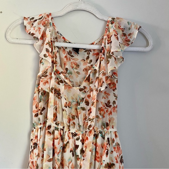 Floral Ruffle White / Cream Multicolor Dress for Bridal or Baby Shower - Picture 7 of 7